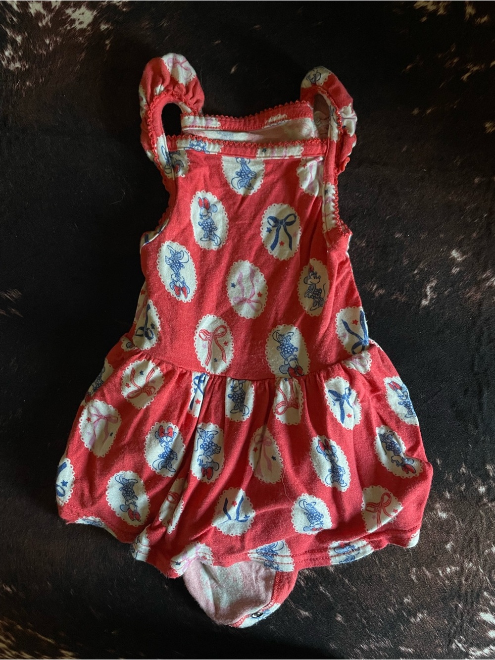 Disney patriotic Baby Dress Romper with Bow